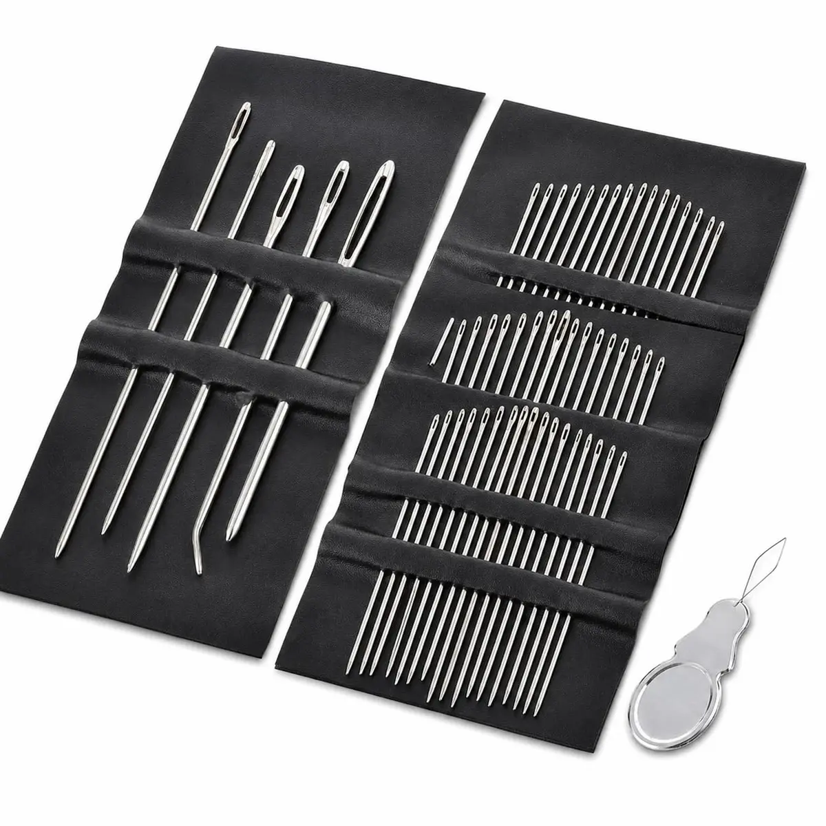 Kit Agulhas de Costura 60 Itens com 59 Agulhas e 1 Passador de Linha | Kit Agulhas de Costura 60 Itens com 59 Agulhas e 1 Passador de Linha