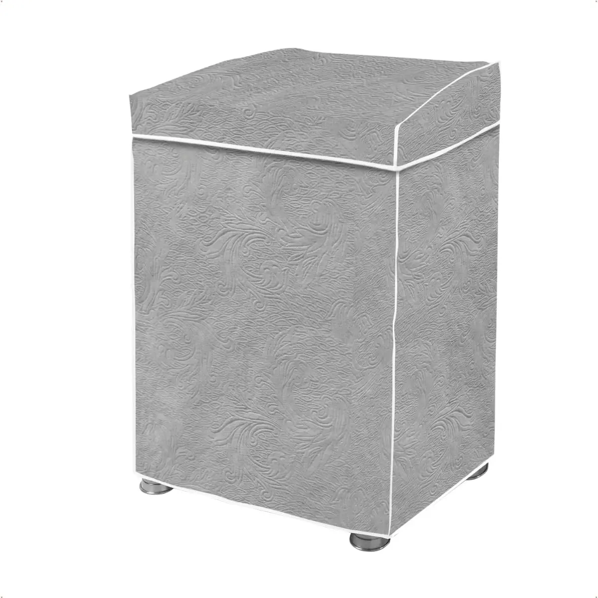 Capa para Máquina de Lavar Tamanho G Cinza em Couronil | Impermeável com elástico traseiro e abertura superior para Brastemp Electrolux Consul 12kg 13kg 14kg 15kg - 1