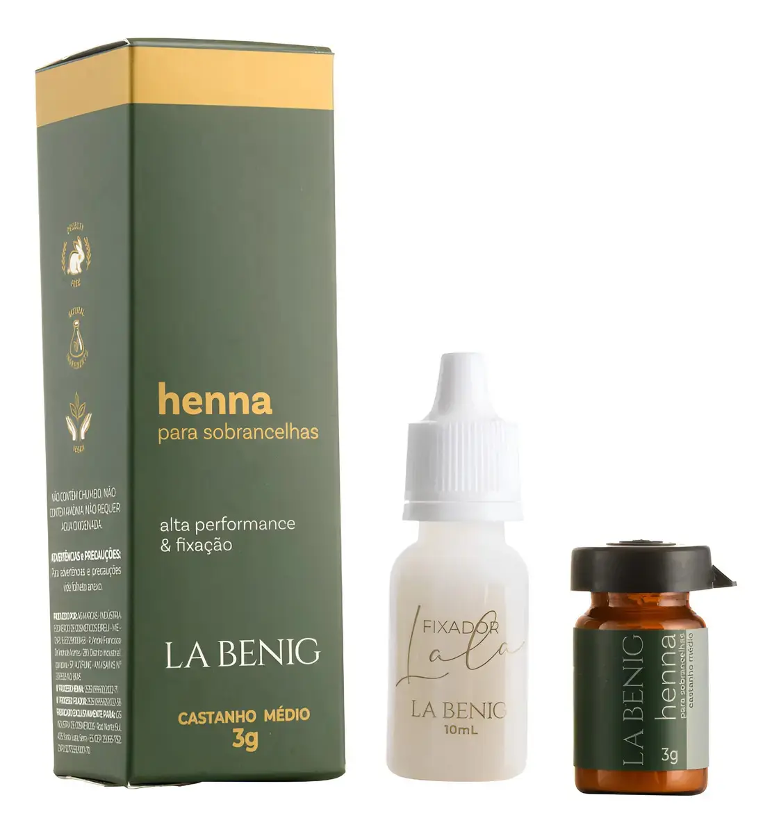 Henna Alta Fixação Profissional 2,5g - La Benig