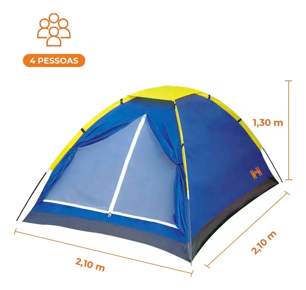 Barraca De Camping Para 4 Até Pessoas Acampamento Homefy thumbnail 5