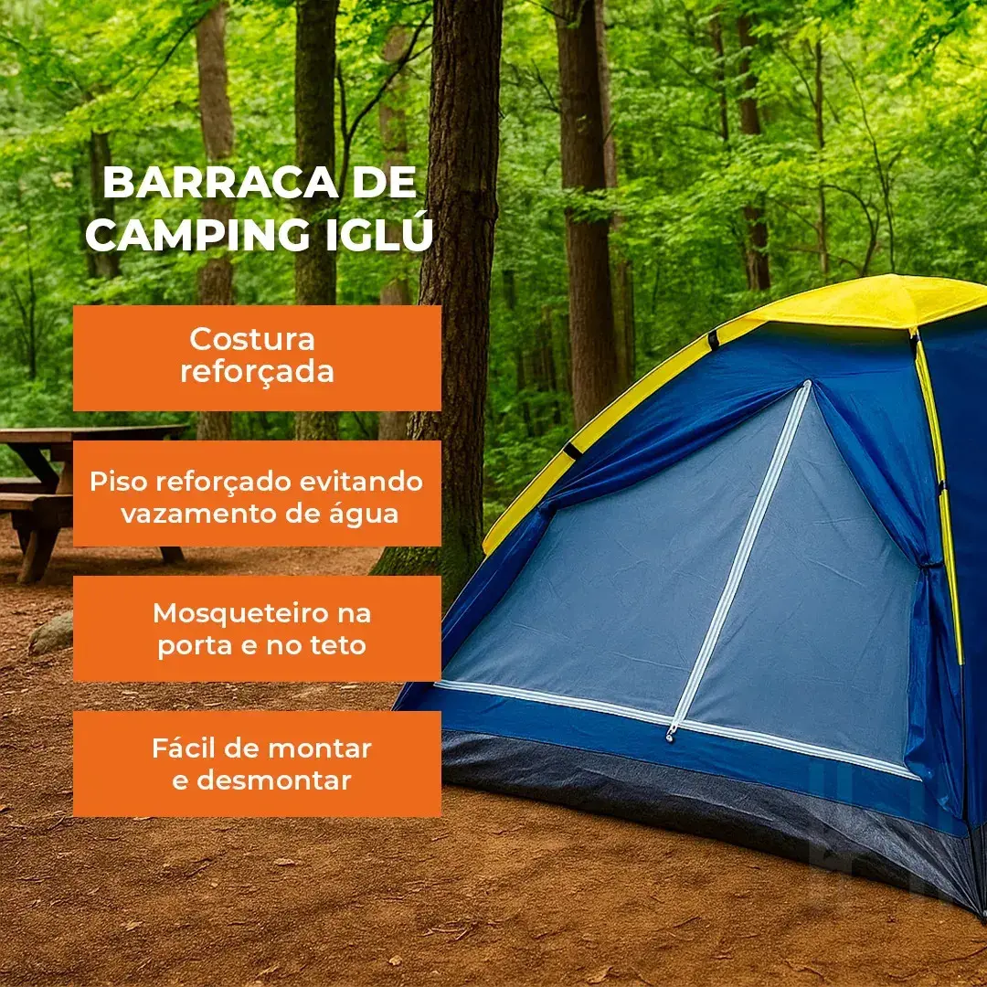 Barraca De Camping Para 4 Até Pessoas Acampamento Homefy thumbnail 6