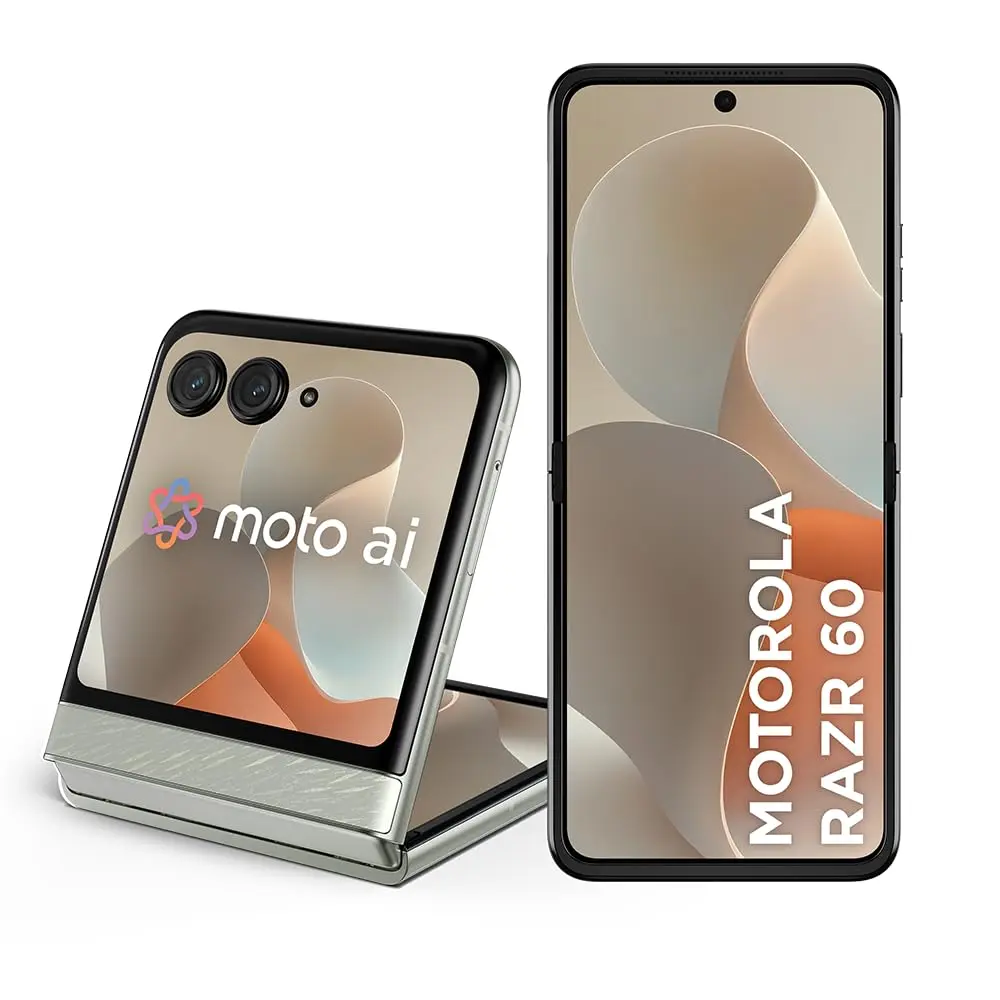 Smartphone Motorola Razr 60-256GB 12GB RAM+12GB Ram Boost Tela dobrável 6,9" pOLED e externa 3,6” Moto AI camera IP48 - Branco