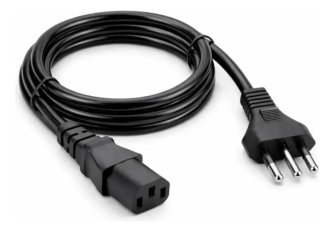 Cabo De Força Energia Tripolar IEC C13 Para Pc Monitor Impressora 1,5m Metros Padrão Brasileiro Bivolt 110v 220v Computador Reforçado Alta Durabilidade Compatível Cpu Fonte Tv Nobreak Eletric Teck - 1