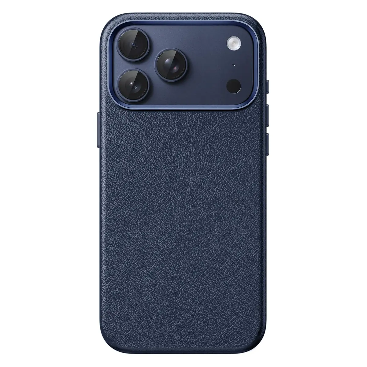 JETech Capa de Couro Vegano para iPhone 17 Pro Max, Azul Profundo | Compatível com MagSafe, Pegada Antiderrapante, Botão de Câmera Integrado, Forro de Microfibra Macio - 1