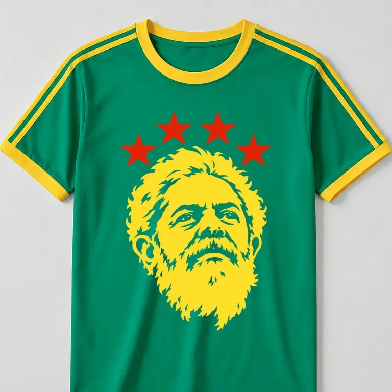 Camiseta Unissex Lula Presidente Brasil Retrô PT 100% Algodão Estampada Unissex Manga Curta