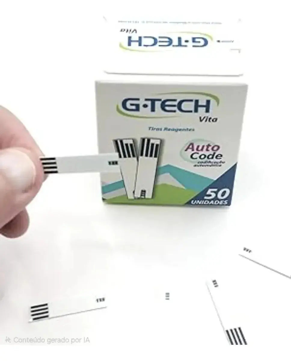 Tiras de Glicemia G-Tech Vita Tiras 50un thumbnail 5