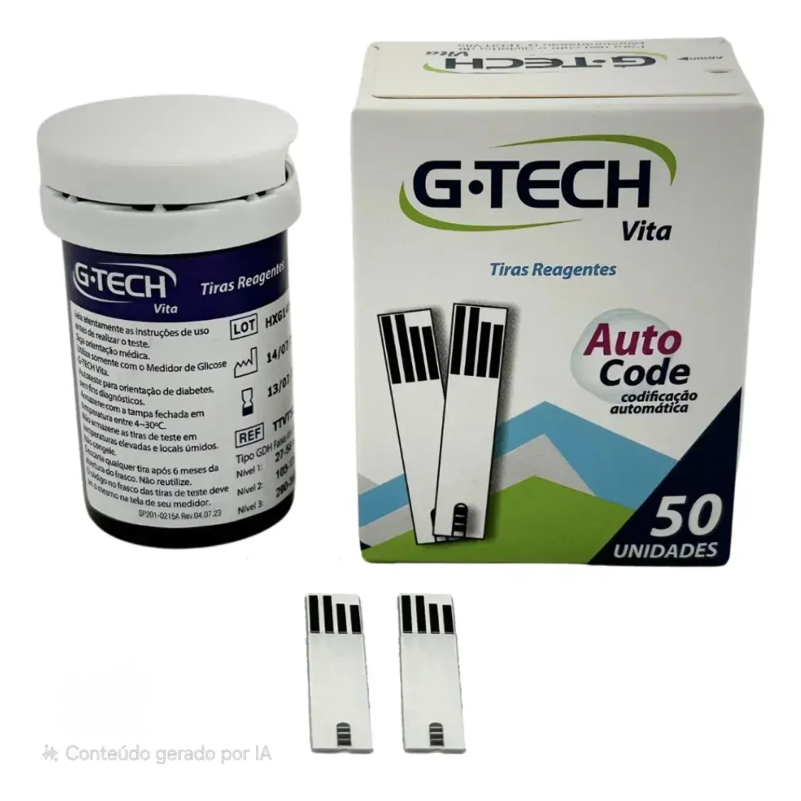 Tiras de Glicemia G-Tech Vita Tiras 50un thumbnail 7
