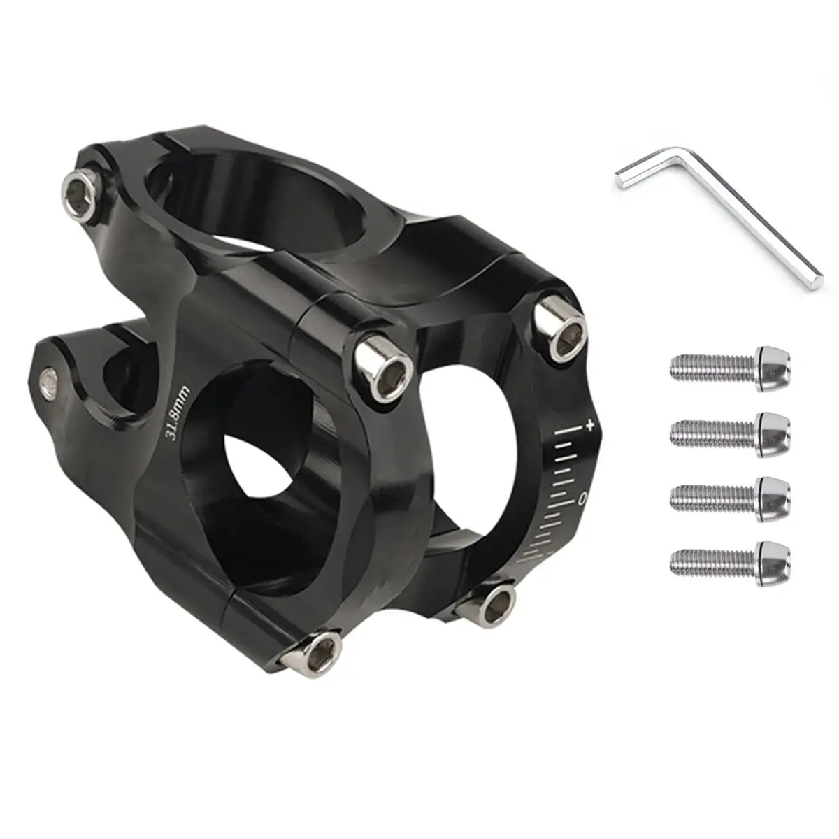 Mesa de Avanço para Guidão MTB 31.8mm e 35mm Suporte Alongamento | Para Bicicleta MTB, Compatível 31.8mm, Compatível 35mm, Suporte de Guidão, Extensão de Avanço