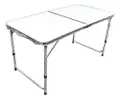 Mesa Dobrável Portátil de Alumínio Branca - 1