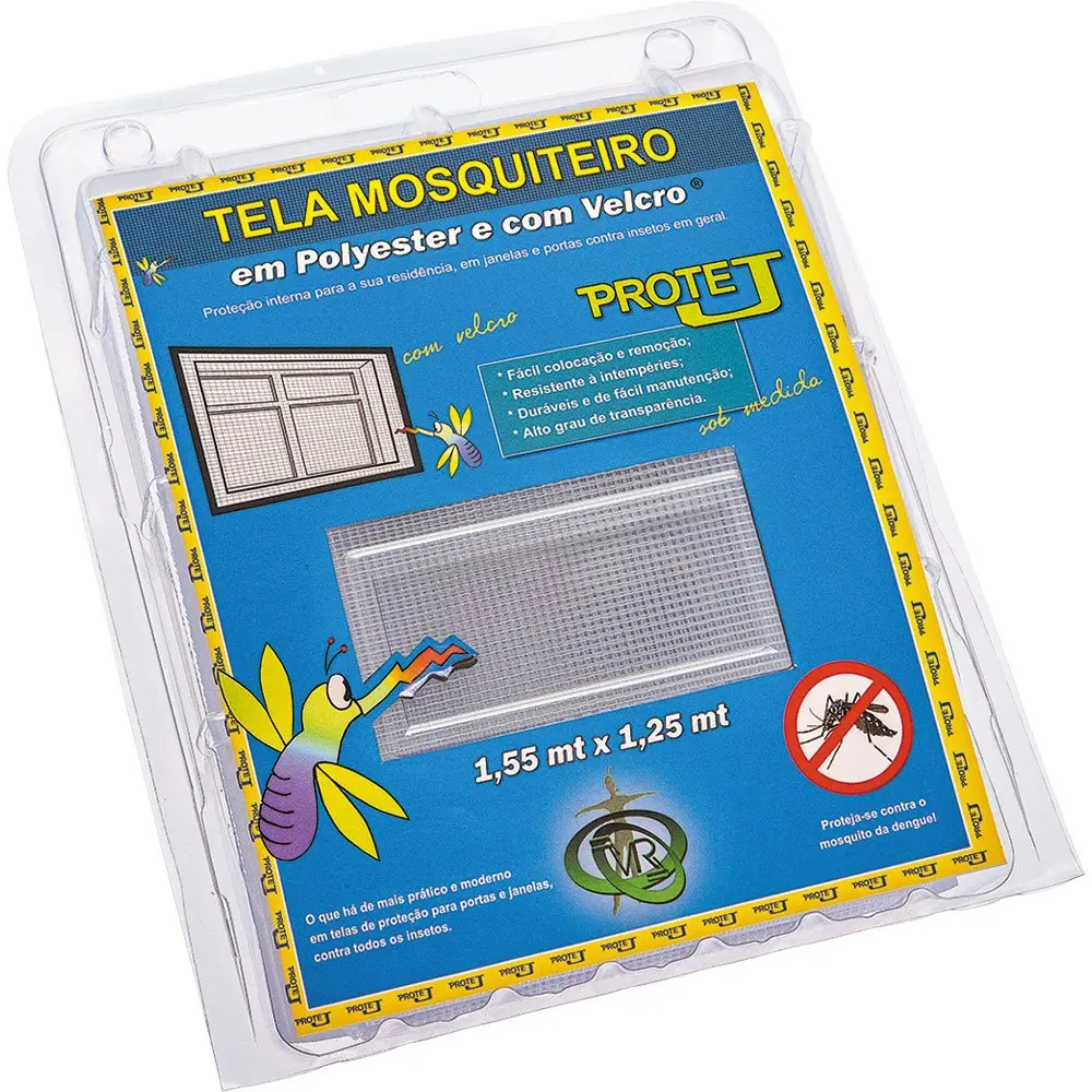 Tela Mosquiteiro Com Velcro Protej Branca