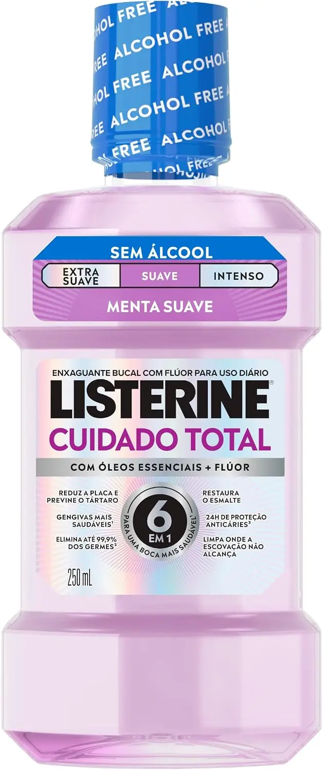 Enxaguante Bucal Listerine Cuidado Total, Menta, Sem Álcool, 250ml - 1