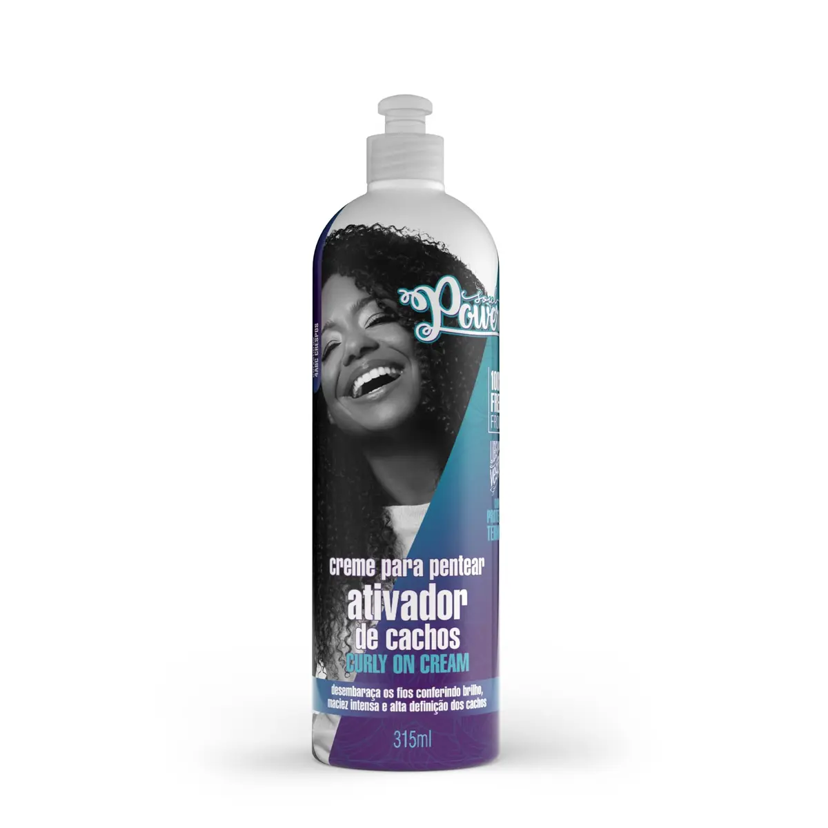 Creme para Pentear Curly On Cream Soul Power - Ativa os Cachos, dá Brilho e Define – 315ml