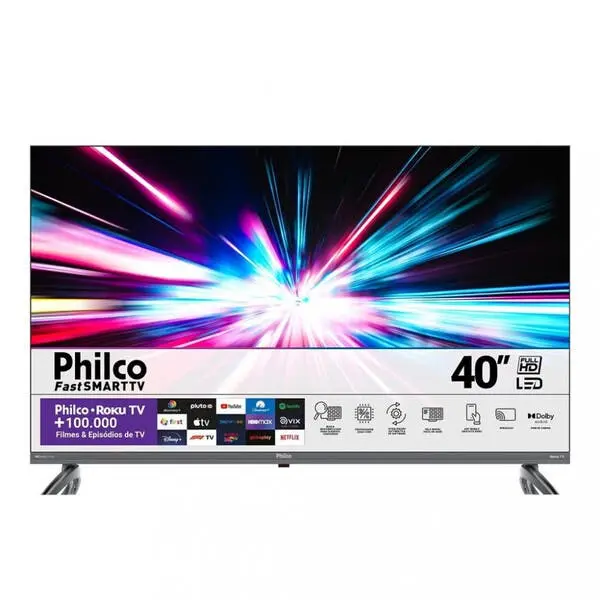 Smart Tv Philco 40 Polegadas Led Roku Ptv40e3ersgb