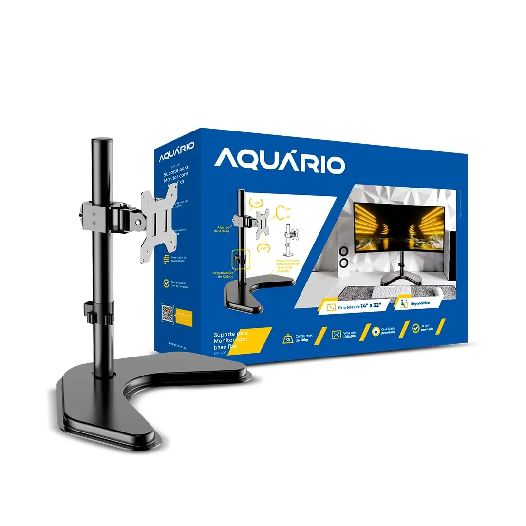 Suporte para Monitor de 14 a 32" com Base Fixa SIM-400 Aquário