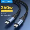 (Moedas R$26) Cabo para carregador USB-C 240W 2m PD3.1 carregamento rápido - 1