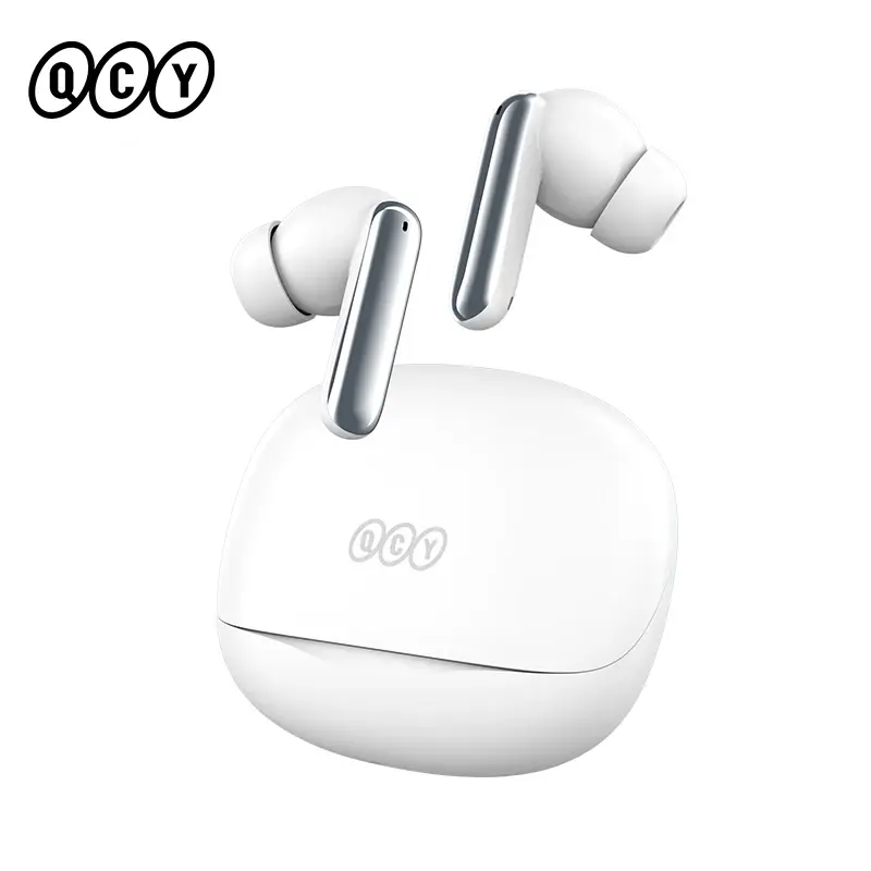 Qcy melobuds n50 fones de ouvido sem fio anc 6 microfones ai chamada fones bluetooth 5.4 conexão dupla modo transparente - 1