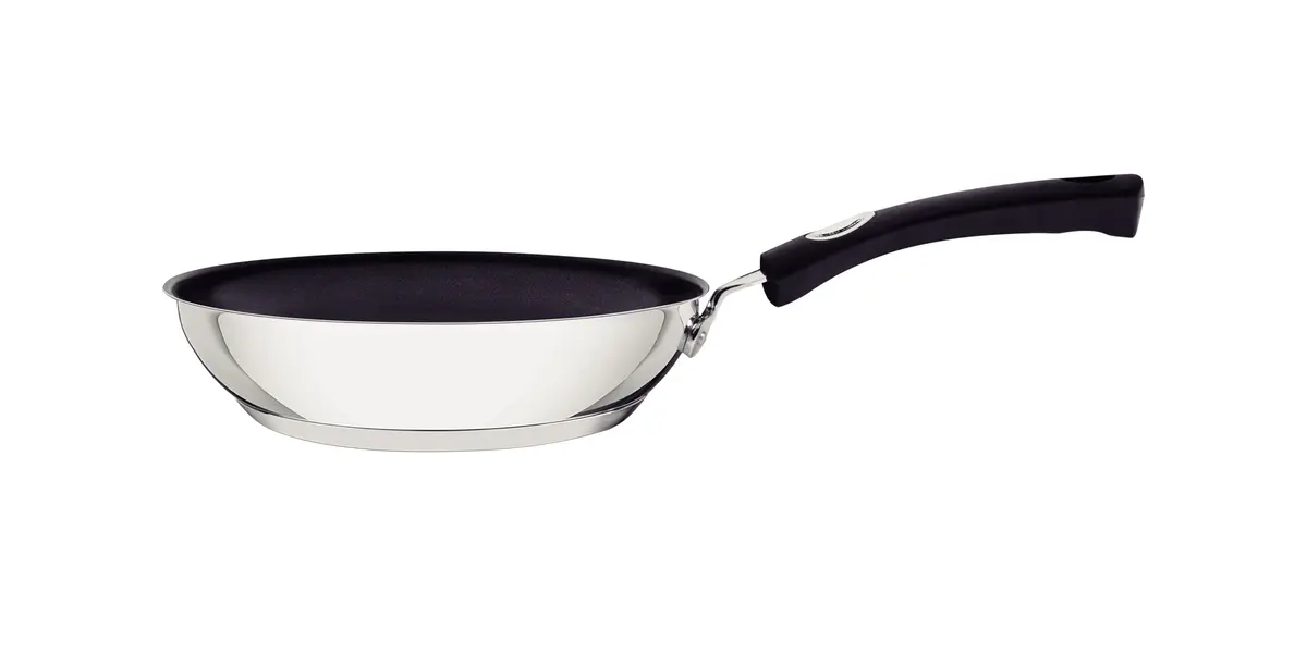 Frigideira Tramontina Solar Silicone Rasa em Aço inox Fundo Triplo Revestimento Interno Antiaderente com Cabo de Silicone 20 cm 1,3 L