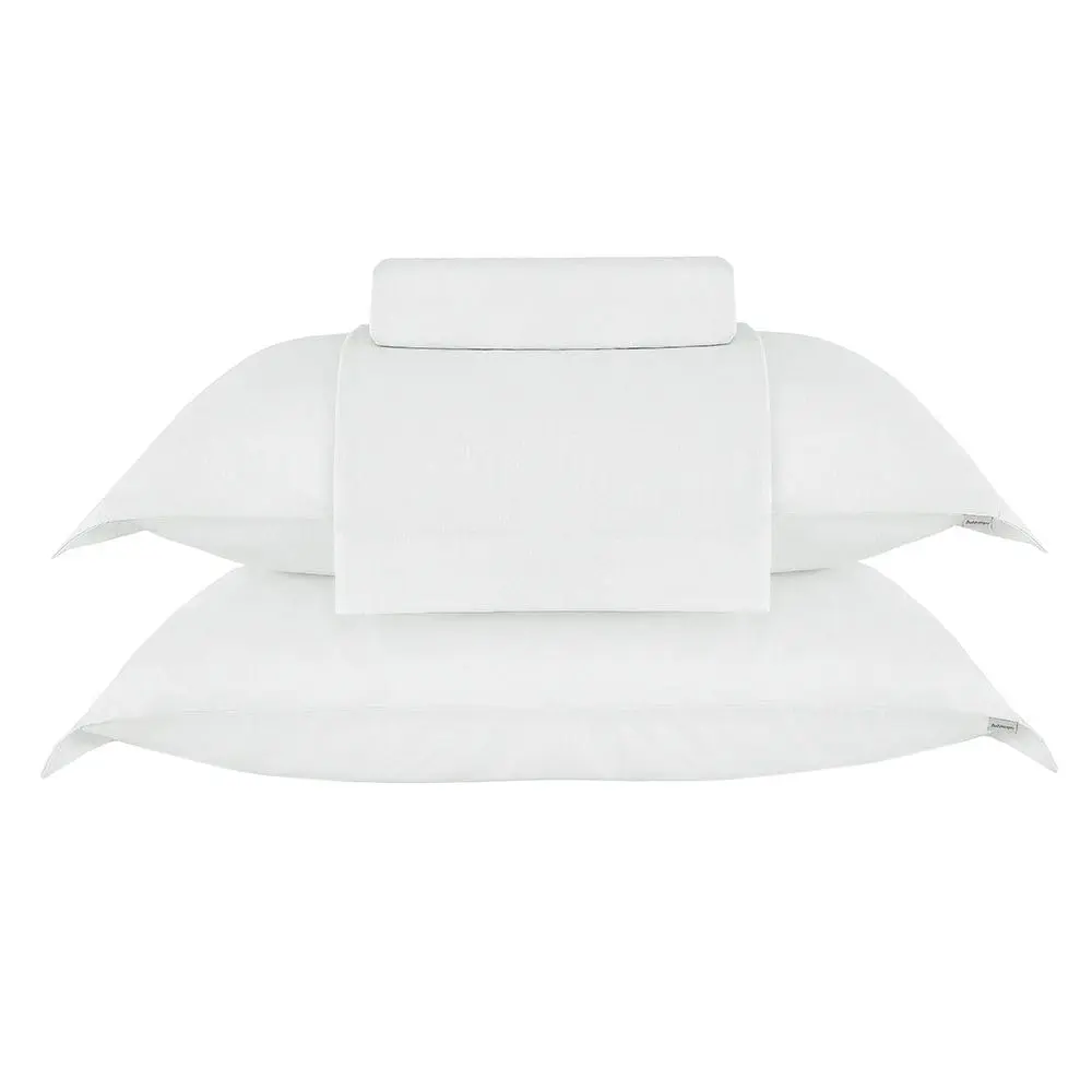 Buddemeyer Jogo de Cama Super King Soft Cotton 100% Algodão Prata 4 Peças