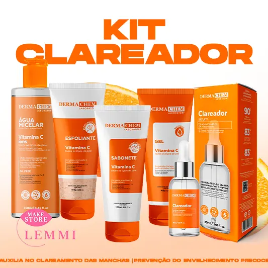 Kit Skincare Vitamina C Clareador e Anti-idade - Dermachem - 1
