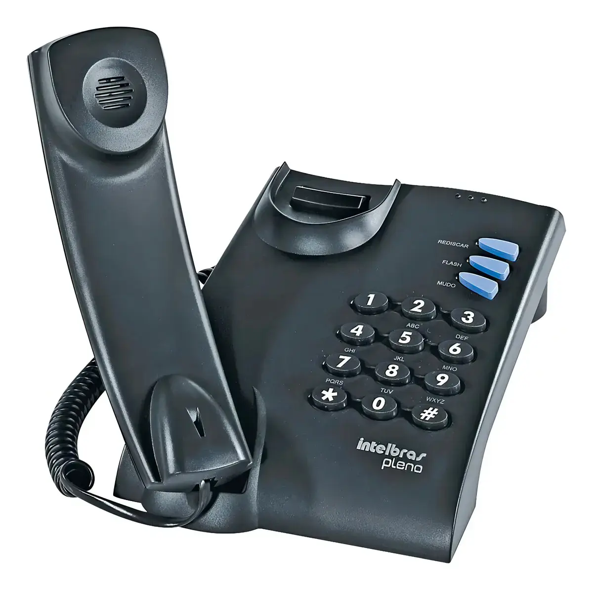 Telefone Fixo Intelbras Pleno Sem Chave De Bloqueio Cor Preto grafite