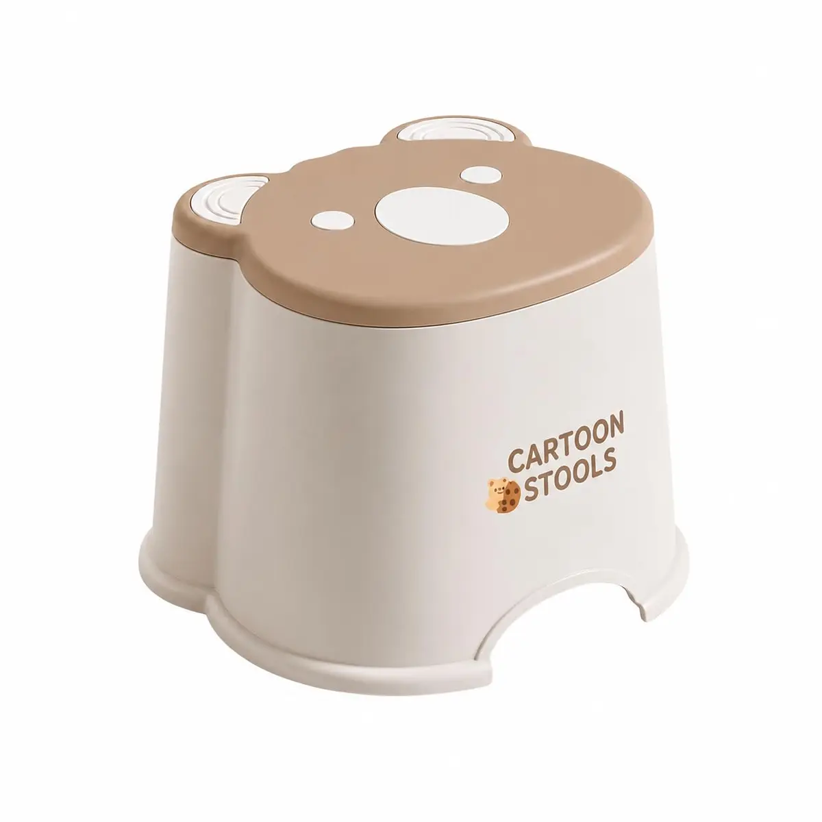 Banquinho Infantil Antiderrapante Reforçado Multiuso Plástico Resistente Para Banheiro Cozinha E Apoio Infantil (Creme)