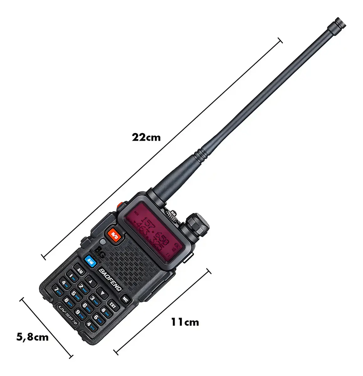 Rádio Comunicador Walk Talk Ht Baofeng Dual Band Uv5r + thumbnail 5