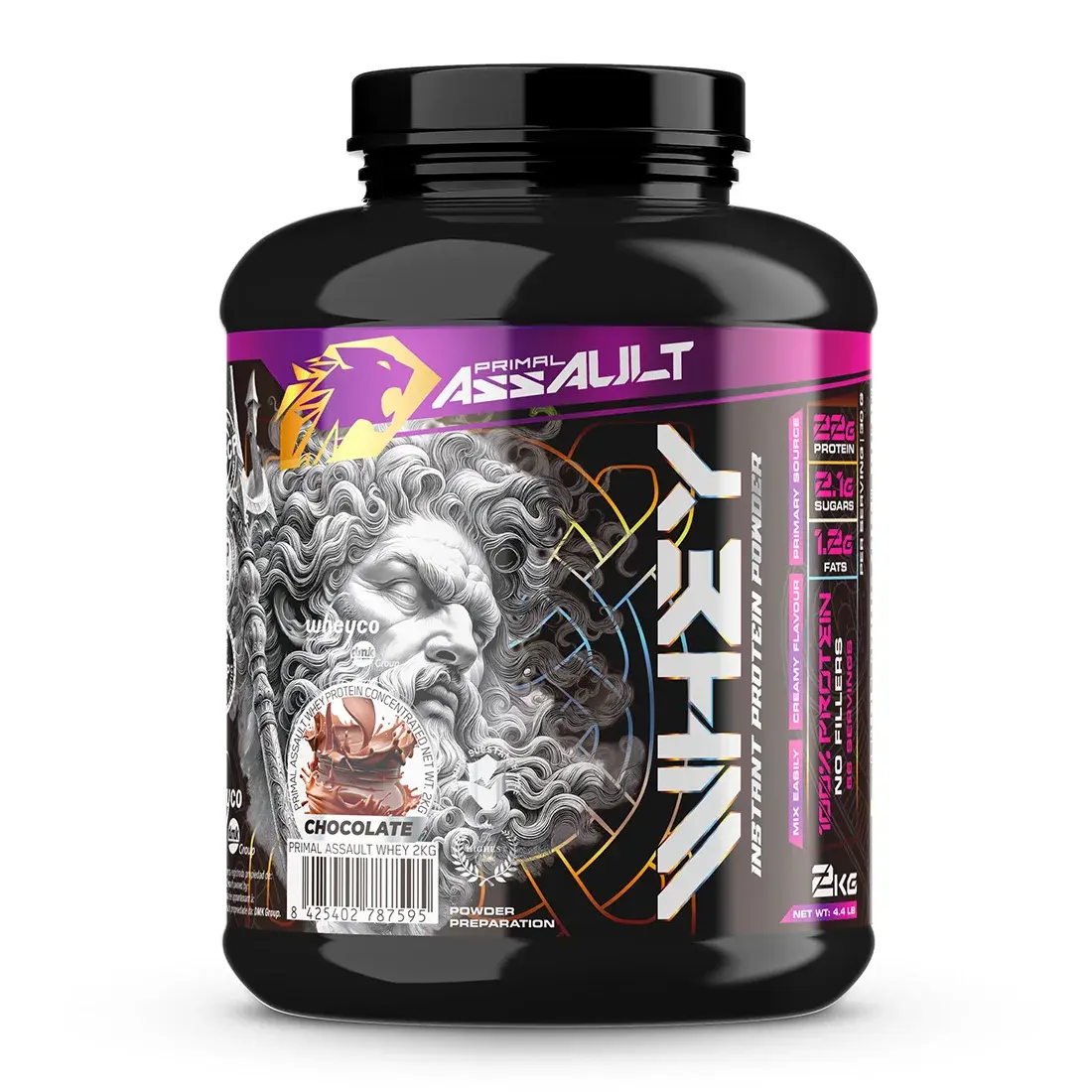 ASSAULT - 100% concentrado de proteína de soro de leite WHEYCO ® Otimizado para implementar os processos de desenvolvimento muscular do seu corpo. A proteína contribui para o crescimento e manutenção da massa muscular