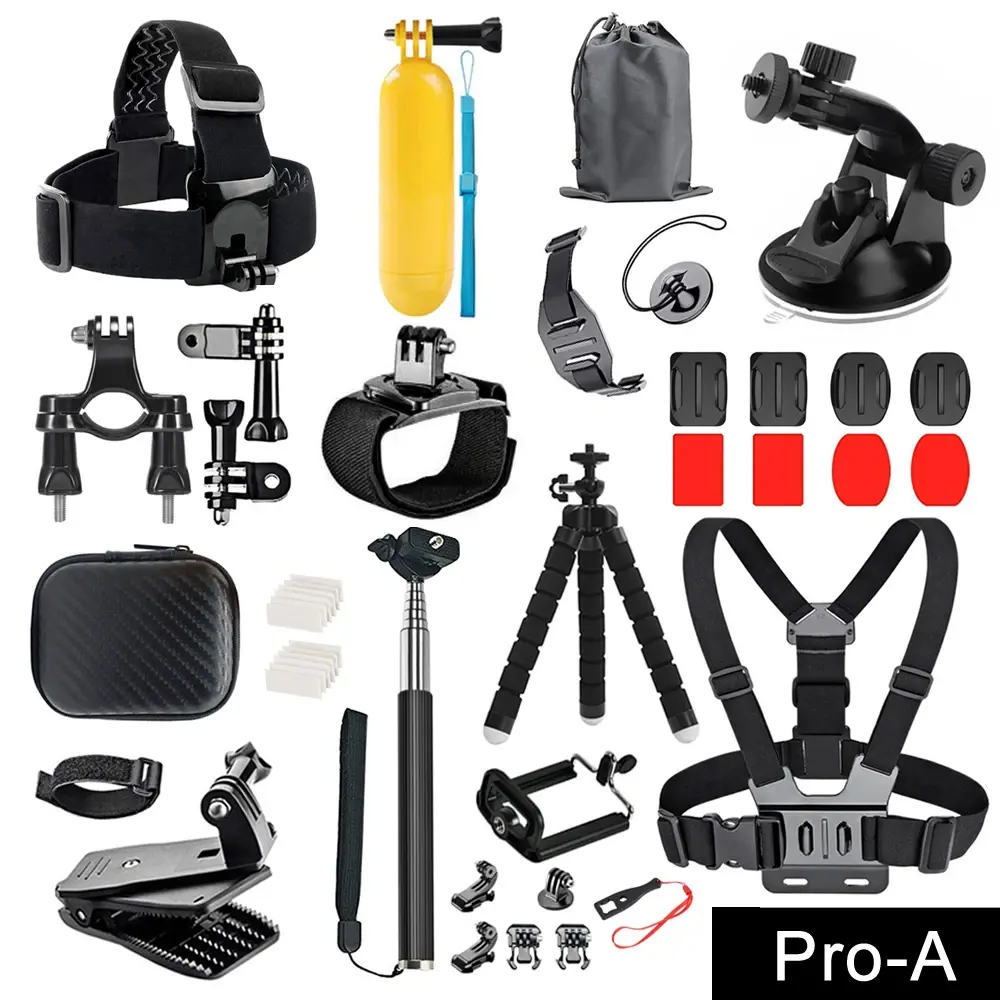 Kit de Acessórios para Câmeras de Ação GoPro Hero13 12 11 10 9 8 7 5 Max Mount Session YI 4K SJCAM EKEN Osmo AKASO APEMAN