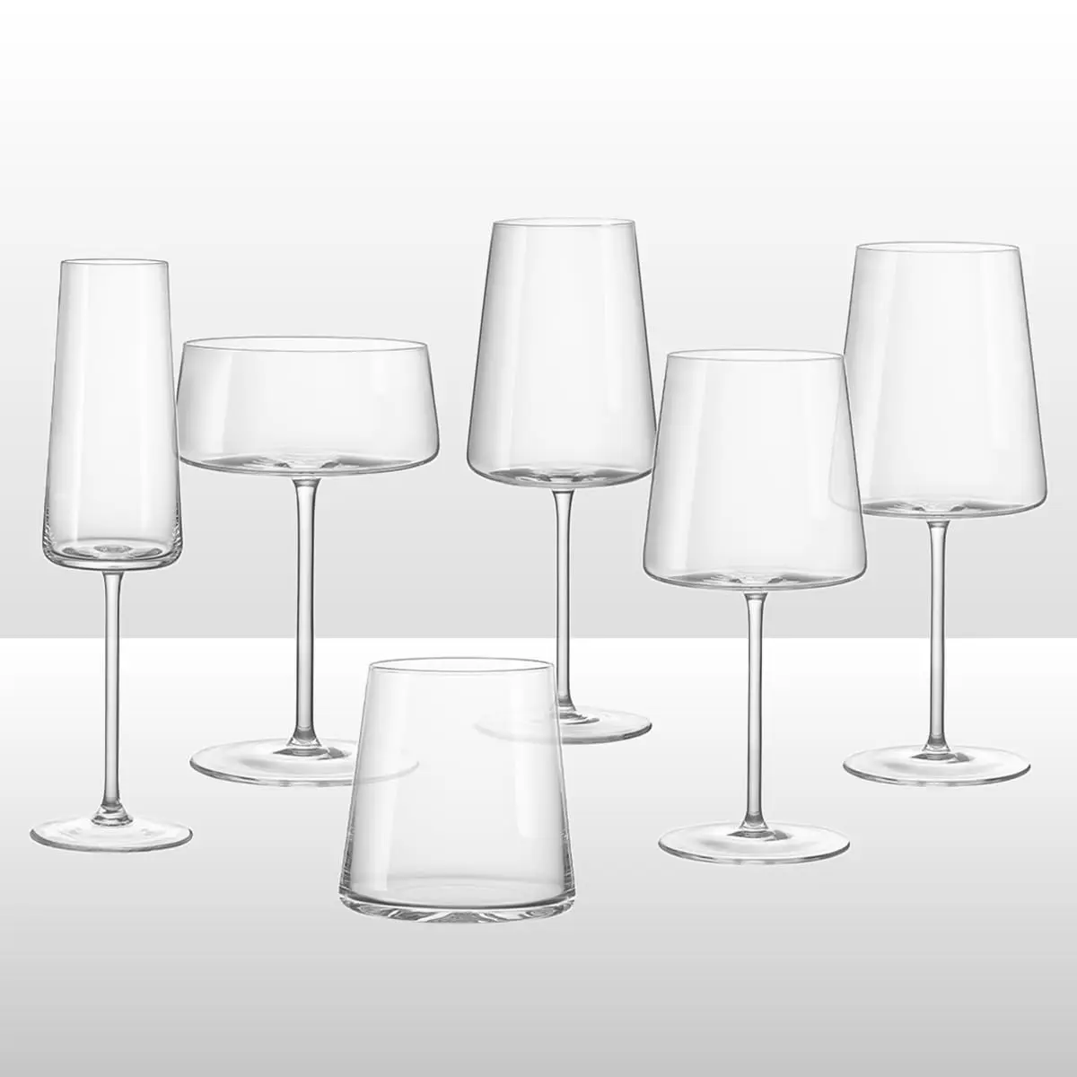 Jogo 36 Peças Cristal com Taças e Copos para Champagne Vinho Whisky