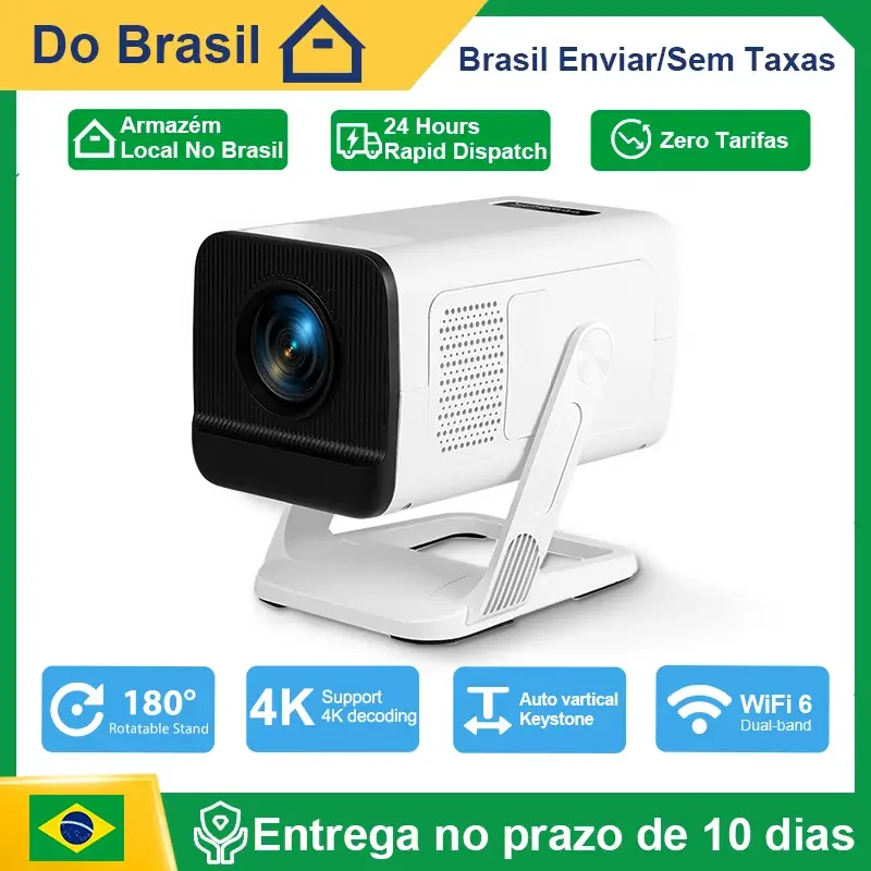 Pg310 4k android projetor de curto alcance 300 ansi wifi6 bt5.4 mini projetor portátil para cinema em casa filmes ao ar livre