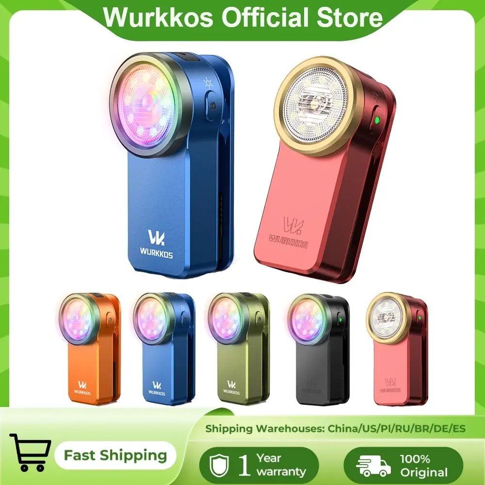 Lanterna Mini Clip Wurkkos HD03 680LM Recarregável por USB, Lanterna de Bolso Portátil RGB com Ímã - 1