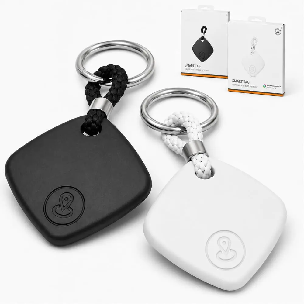 Kit 2 Smart Tag GPS Compatível com Android (App Google Find Hub) Rastreador, Bateria Duradoura, com Alarme Localizador Sonoro Air, Localiza Chaves, Malas, Crianças, Pets - 1