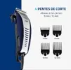 Máquina de Cortar Cabelo Mondial (4 pentes e 4 acsssorios) Hair Stylo CR-07 4 pentes - Azul/Prata - 1