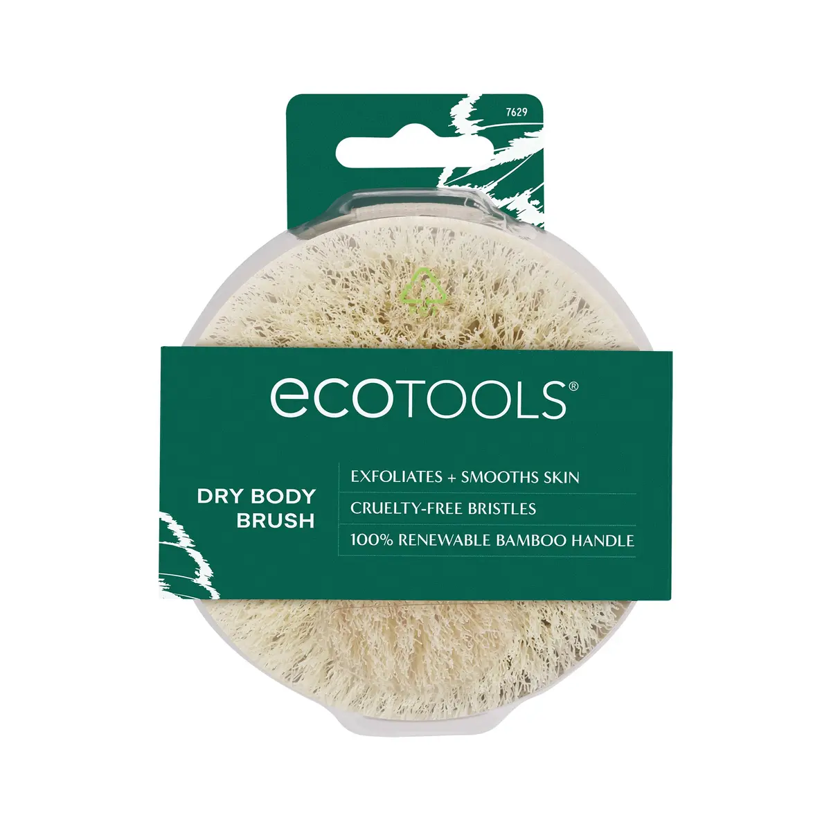 EcoTools Escova corporal seca, para rotina de cuidados com a pele pós-banho e banho, remove sujeira e promove a circulação sanguínea, ajuda a reduzir a aparência da celulite, ecológica, - 1