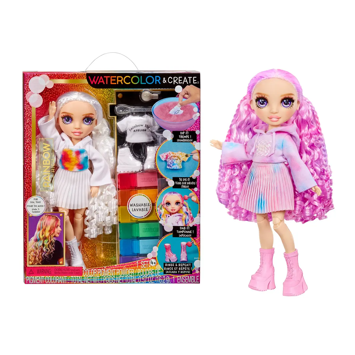 Rainbow High WaterColor & Create NEW Theme Dolls- Purple Eyes