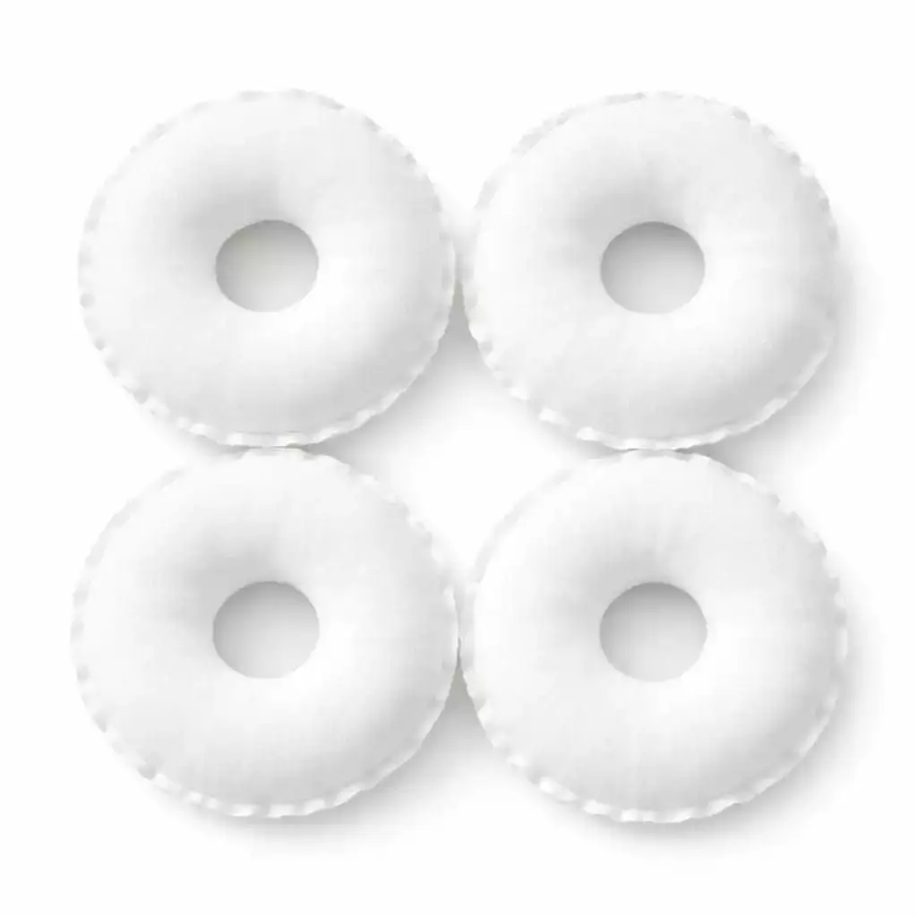 Almofadas Rosquinhas para Seios Amamentação, 100% Algodão Antialérgico, Protetor de Mamilo para Lactantes, Kit com 2 Pares (4 Unidades) - 1