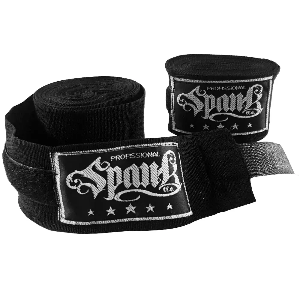 SPANK Bandagem Atadura Elástica Muay Thai Boxe 5 metros - Faixa Boxe - Muathai - Kickboxing - Karate - MMA - Artes Marciais - Profissonal - Proteção Mãos e Punhos - Treino Unissex