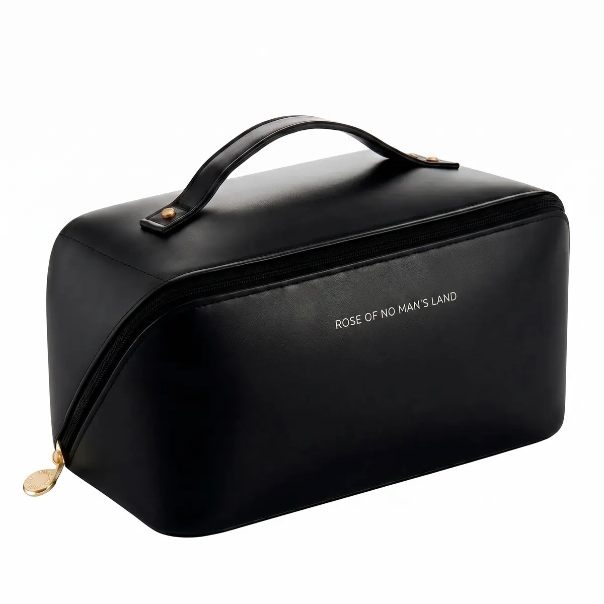 Necessaire Feminina para Maquiagem, Organizador de Cosméticos, Bolsa de Viagem (Preto Clássico)