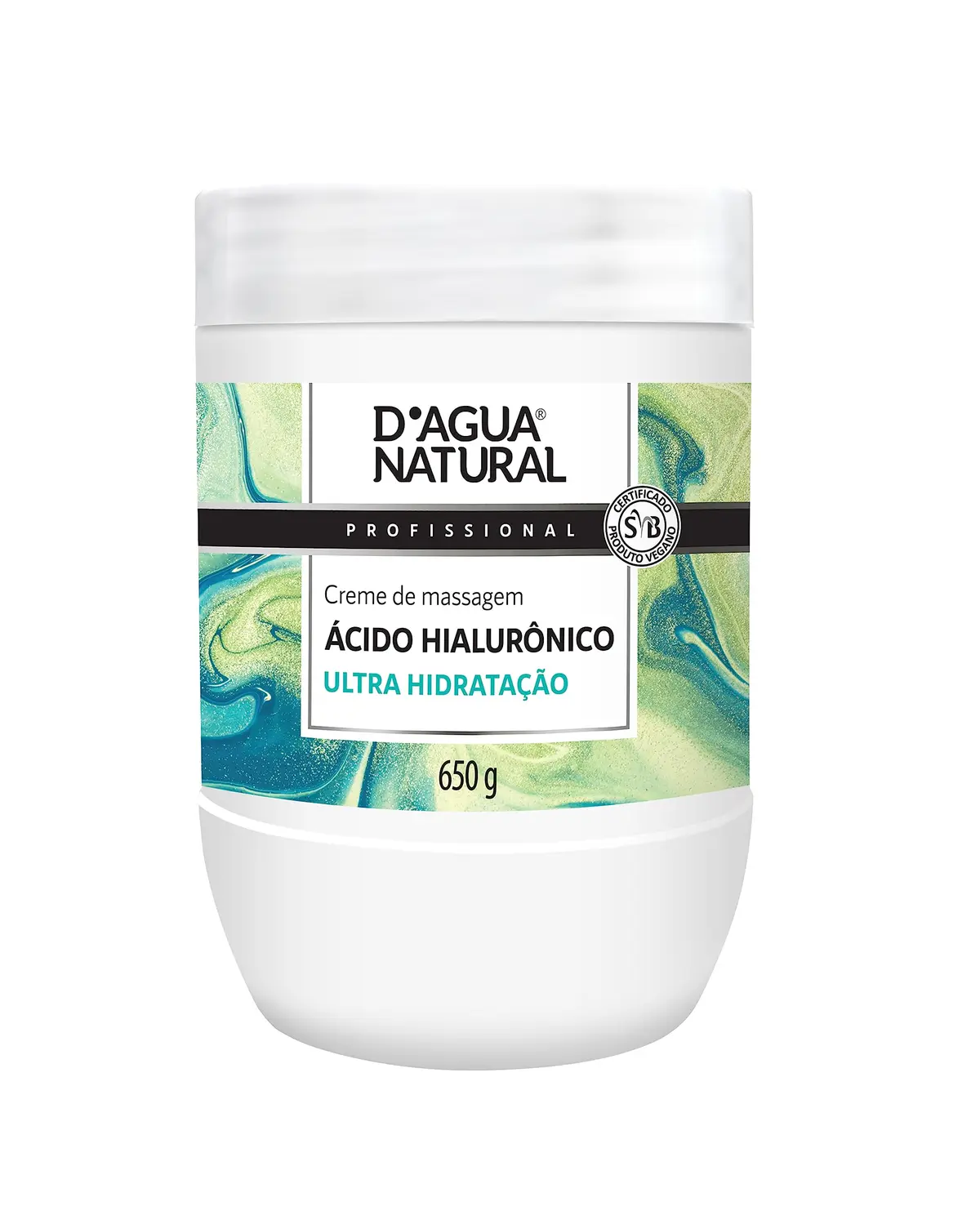 D'AGUA NATURAL Creme De Massagem Ácido Hialurônico 650 G