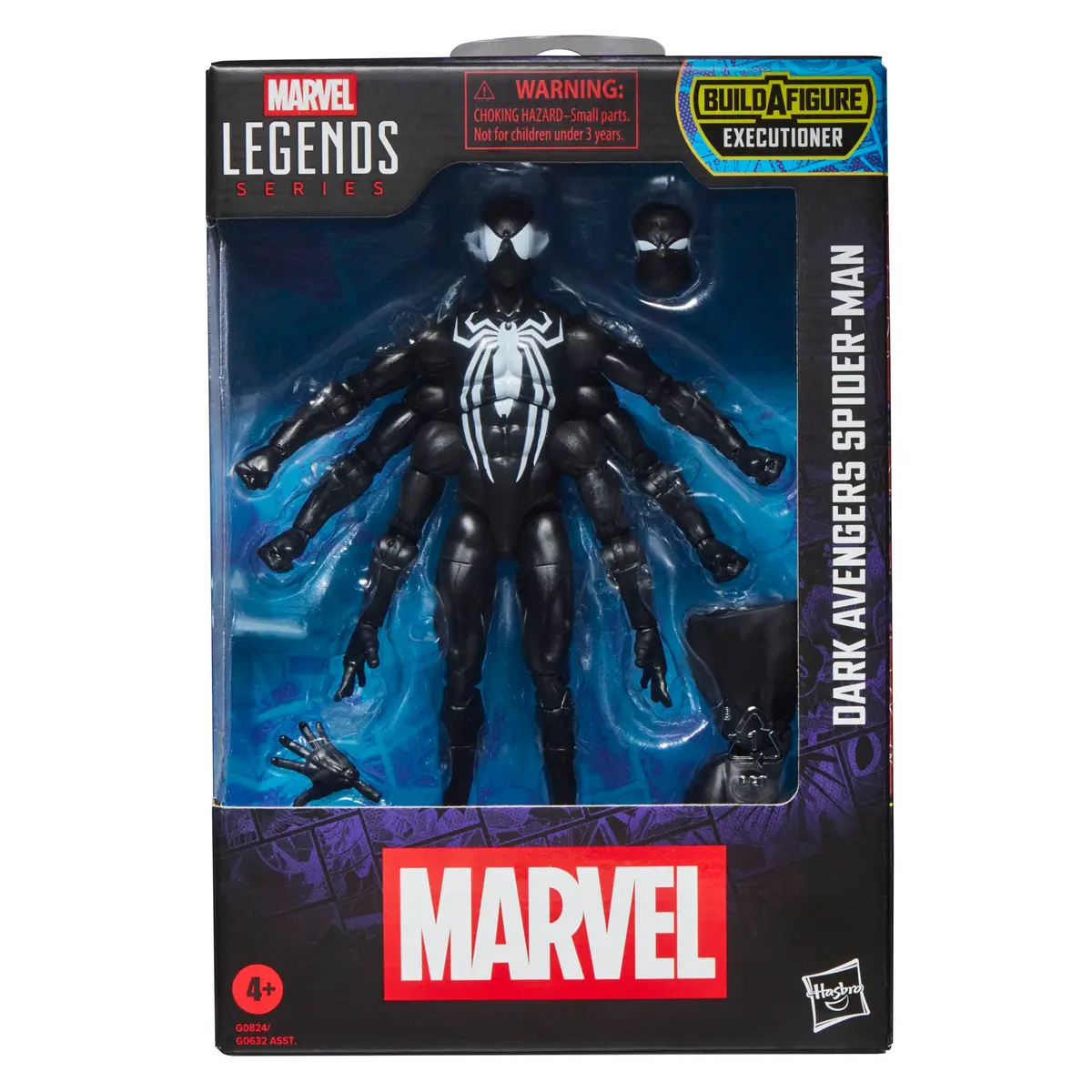 Marvel Legends Series Dark Avengers Spider-Man, Figura de Acao de 15 cm