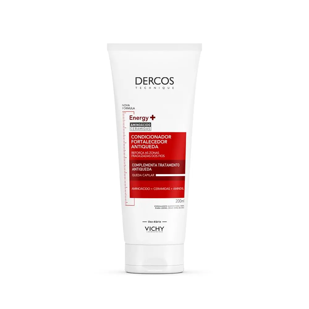 Vichy Dercos Energy+, Condicionador Antiqueda Fortalecedor com Aminexil, Aminoácidos e Ceramidas, +1.000 Fios Salvos em 1 Mês e +47% Fios Fortalecidos, 200ml - 1