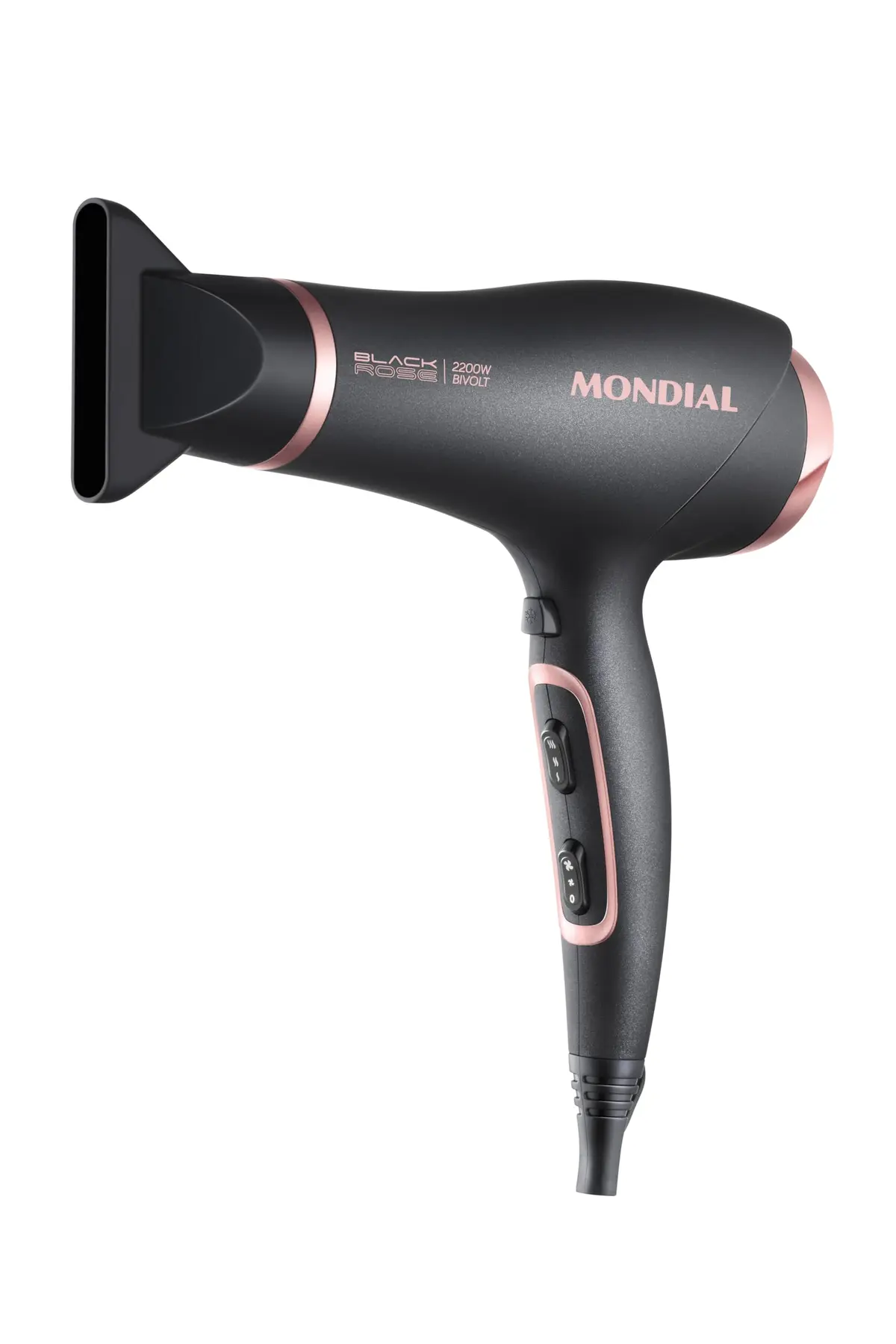 MONDIAL Secador de Cabelos, Preto/Golden Rose, 2200W, Bivolt - SC-37-BI