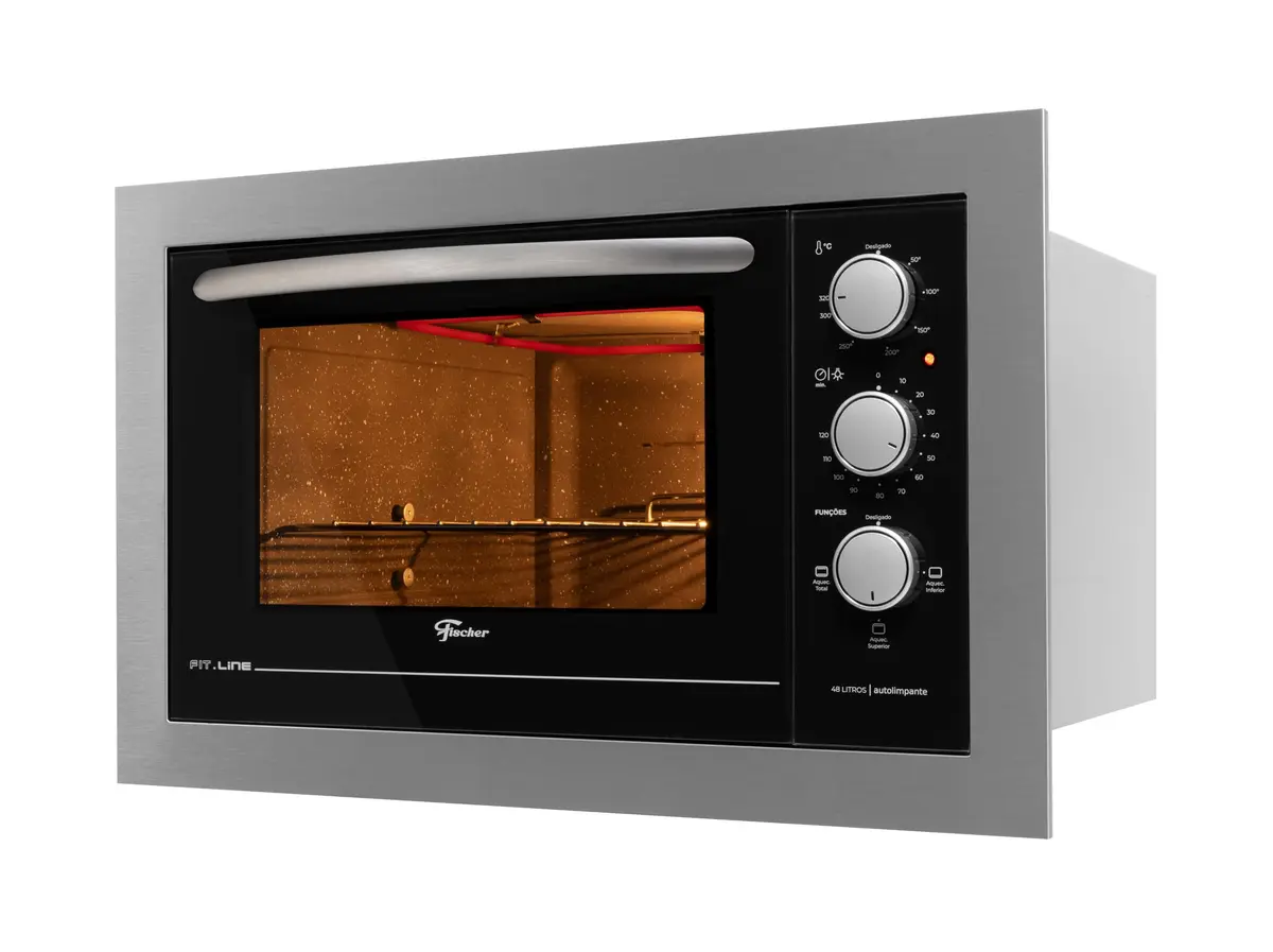 Fischer Forno Elétrico Embutir Fit Line 48L Inox 127V 34493-95485