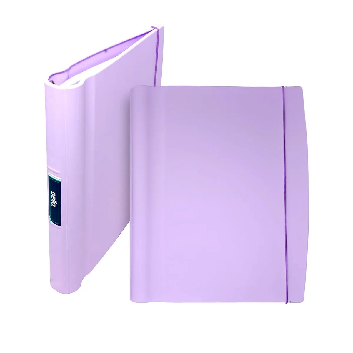 Fichário de PVC 4 Argolas Lilás Pastel + Estojo, Dello, 5022.LP.0006 - 1