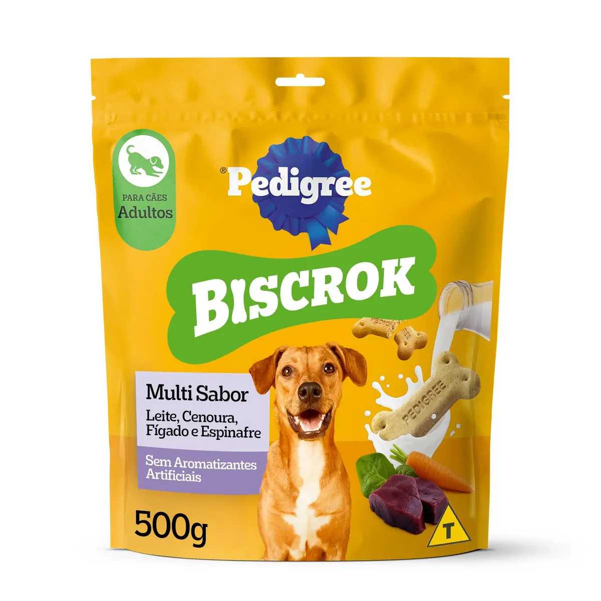 Biscoito Pedigree Biscrok Para Cães Adultos Multi, 500 g