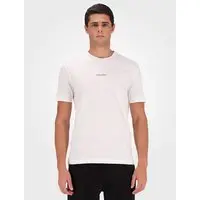 Camiseta Masculina Meia Malha Flamê Calvin Klein - Branco Camiseta Masculina Meia Malha Flamê Calvin Klein Branco Pp