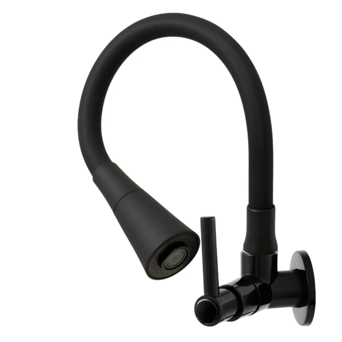 CASA PREMIER Torneira Gourmet Cozinha de Parede com Ducha Flexível Preta Dupla Função ABS - 1