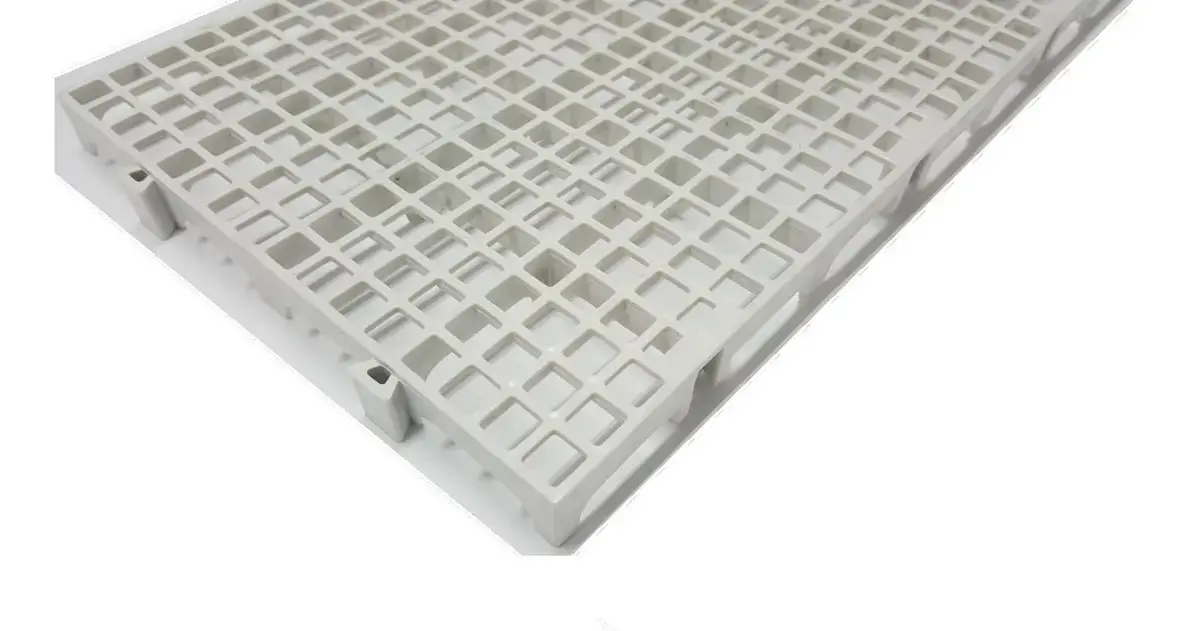10pc Palete Estrado Plástico Branco 2,5x25x50 Cm