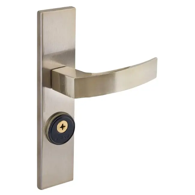 fechadura tetra quadratta curva espelho s40 bronze latonado alianca - 1