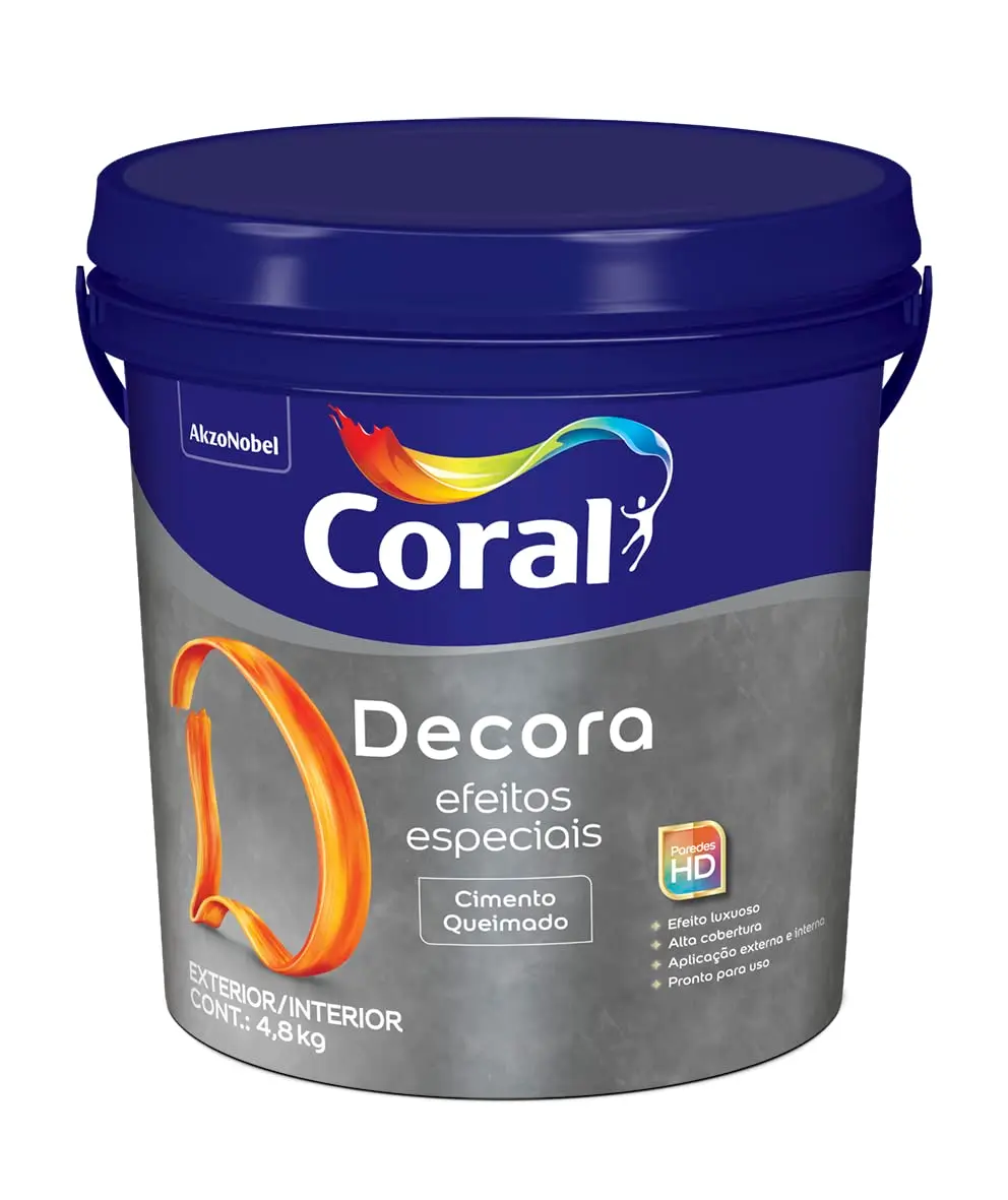 Decora Efeitos Especiais Cimento Queimado Tubarão Branco 4,8KG - Coral